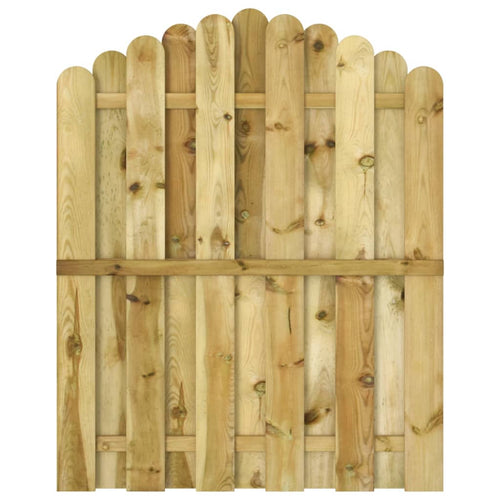 Cancello da Giardino in Legno di Pino Impregnato 100x125 cm Design ad Arco