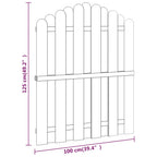 Cancello da Giardino in Legno di Pino Impregnato 100x125 cm Design ad Arco