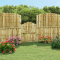 Cancello da Giardino in Legno di Pino Impregnato 100x125 cm Design ad Arco
