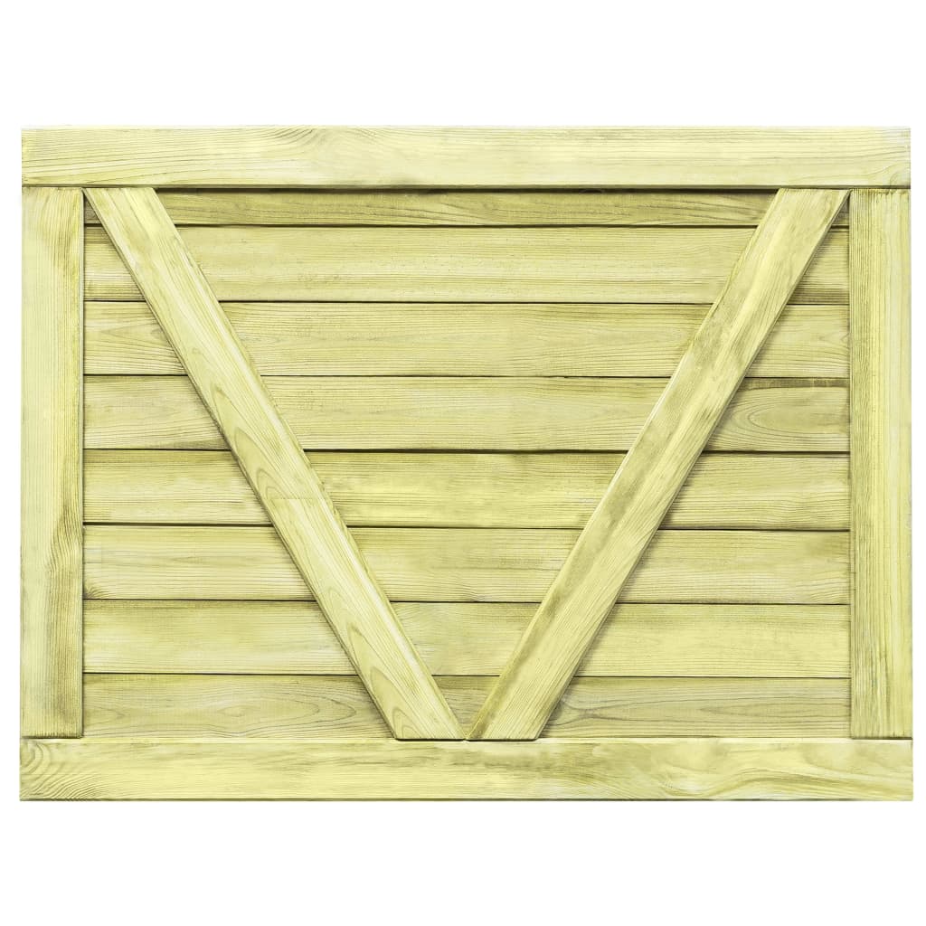 Cancello da Giardino in Legno di Pino Impregnato 75x100 cm