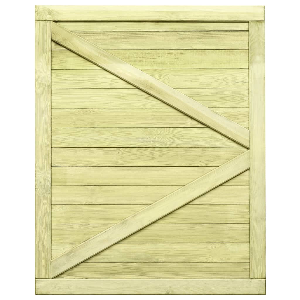 Cancello da Giardino in Legno di Pino Impregnato 125x100 cm