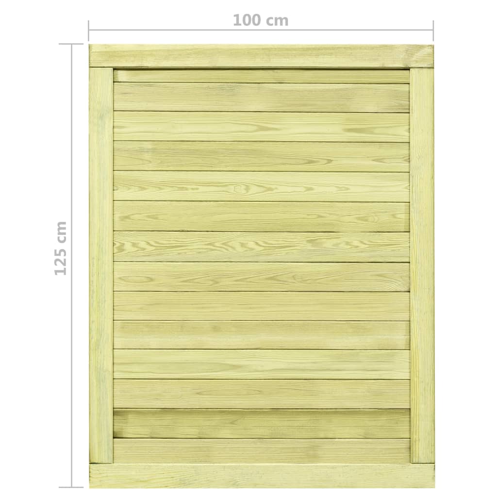 Cancello da Giardino in Legno di Pino Impregnato 125x100 cm