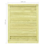 Cancello da Giardino in Legno di Pino Impregnato 125x100 cm