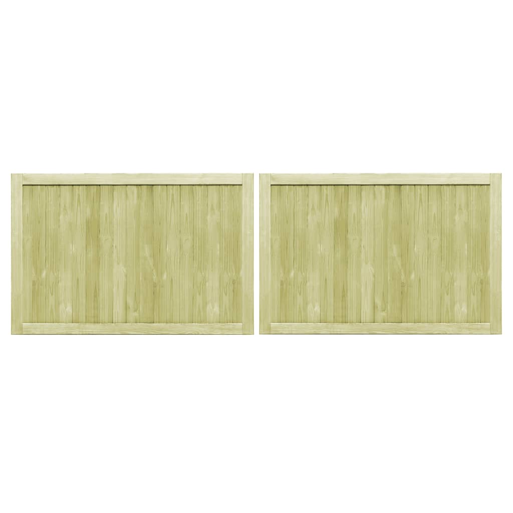 Cancelli da Giardino 2 pz Legno di Pino Impregnato 150x100 cm