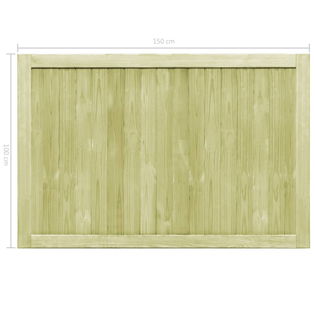 Cancelli da Giardino 2 pz Legno di Pino Impregnato 150x100 cm