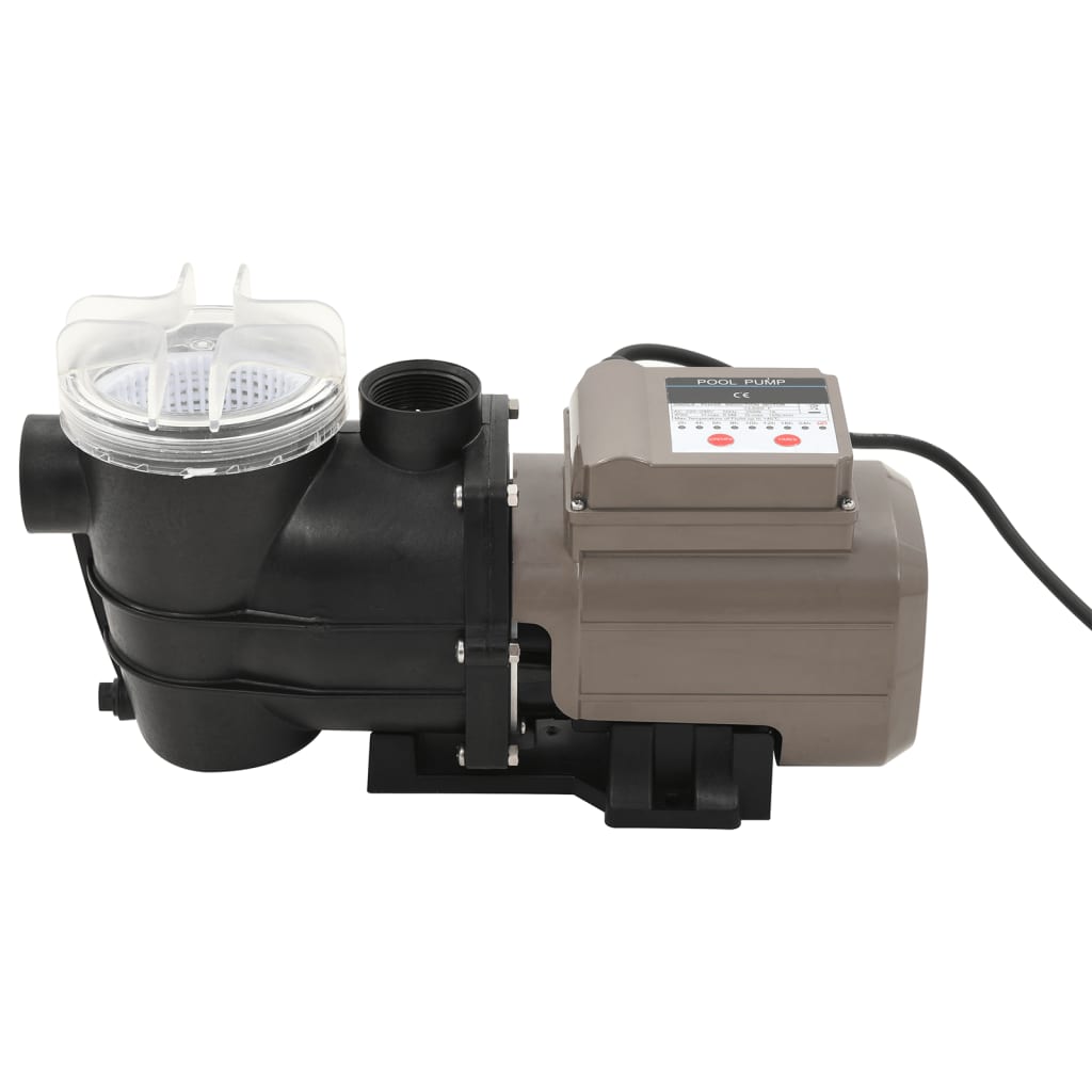 Pompa per Piscina con Timer Nera 0,25 Hp 8000 L/h