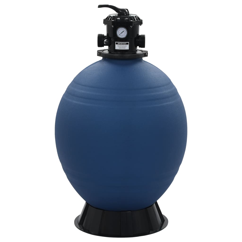 Filtro a Sabbia per Piscine con Valvola a 6 Posizioni Blu 660 mm