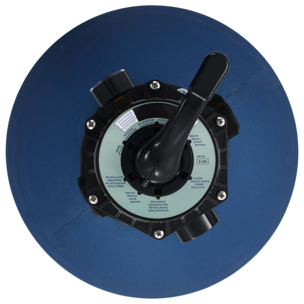 Filtro a Sabbia per Piscine con Valvola a 6 Posizioni Blu 660 mm