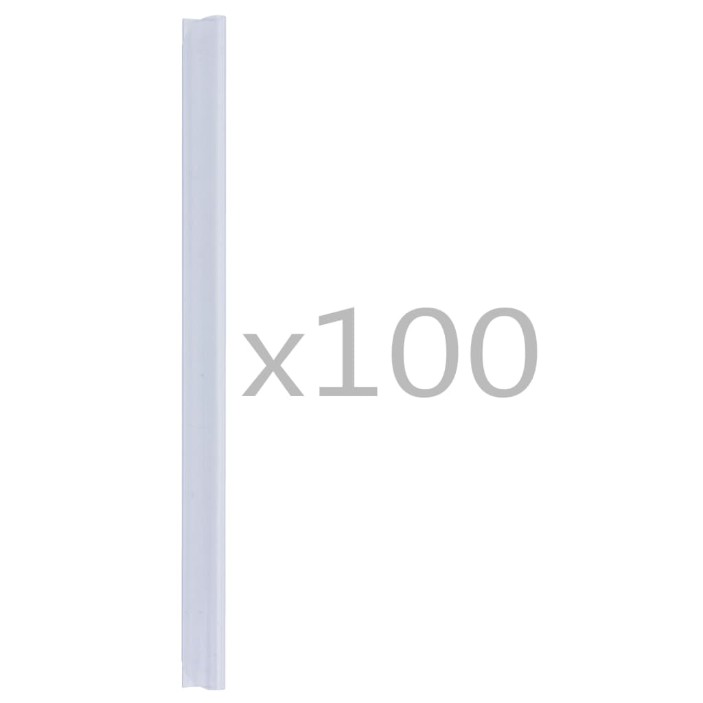 Clip per Strisce Recinzioni 100 pz in PVC Trasparente