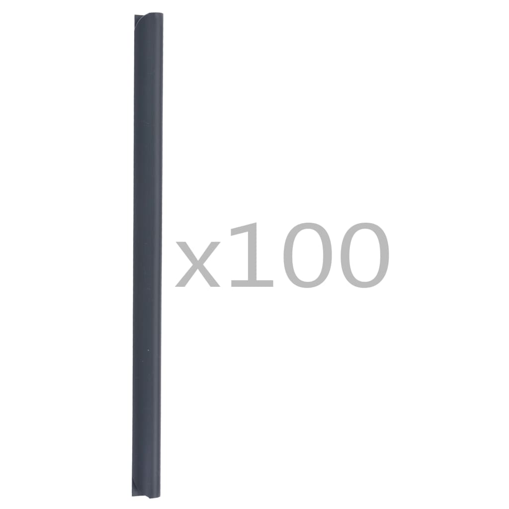 Clip per Strisce Recinzioni 100 pz in PVC Antracite