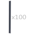 Clip per Strisce Recinzioni 100 pz in PVC Antracite