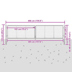 Cancello da Giardino in Acciaio Zincato 400x75 cm Argento