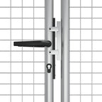 Cancello da Giardino in Acciaio Zincato 400x125 cm Argento