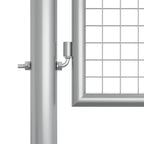 Cancello da Giardino in Acciaio Zincato 400x125 cm Argento