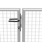Cancello da Giardino in Acciaio Zincato 400x150 cm Argento