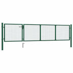 Cancello da Giardino in Acciaio 350x75 cm Verde