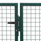Cancello da Giardino in Acciaio 350x75 cm Verde