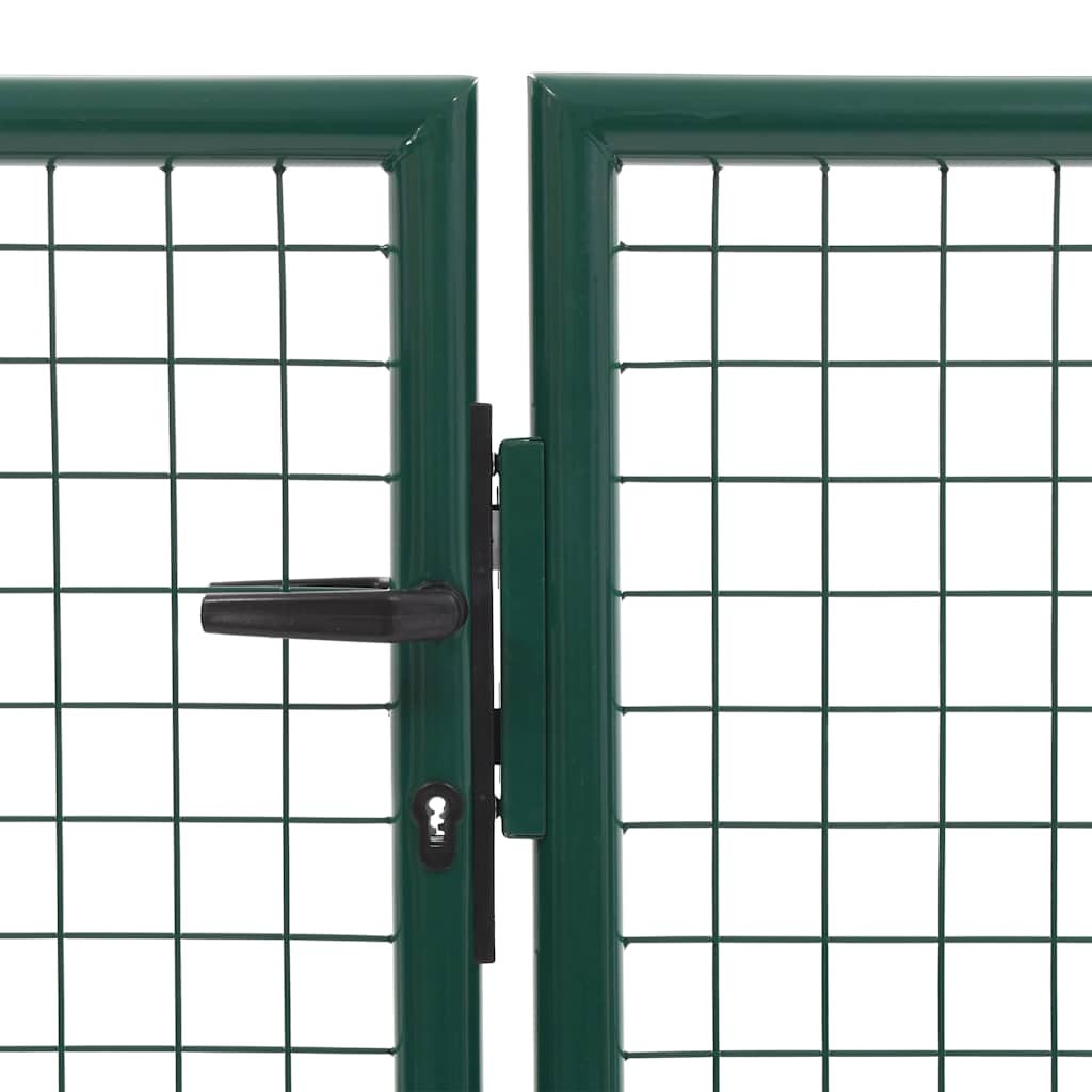 Cancello da Giardino in Acciaio 350x75 cm Verde