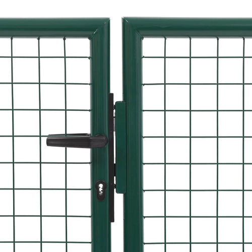 Cancello da Giardino in Acciaio 350x75 cm Verde