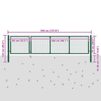 Cancello da Giardino in Acciaio 350x75 cm Verde