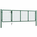 Cancello da Giardino in Acciaio 350x100 cm Verde