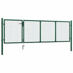 Cancello da Giardino in Acciaio 350x100 cm Verde