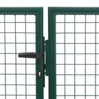 Cancello da Giardino in Acciaio 350x100 cm Verde