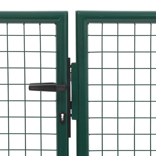 Cancello da Giardino in Acciaio 350x100 cm Verde