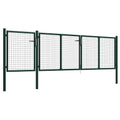 Cancello da Giardino in Acciaio 400x100 cm Verde