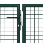 Cancello da Giardino in Acciaio 400x100 cm Verde