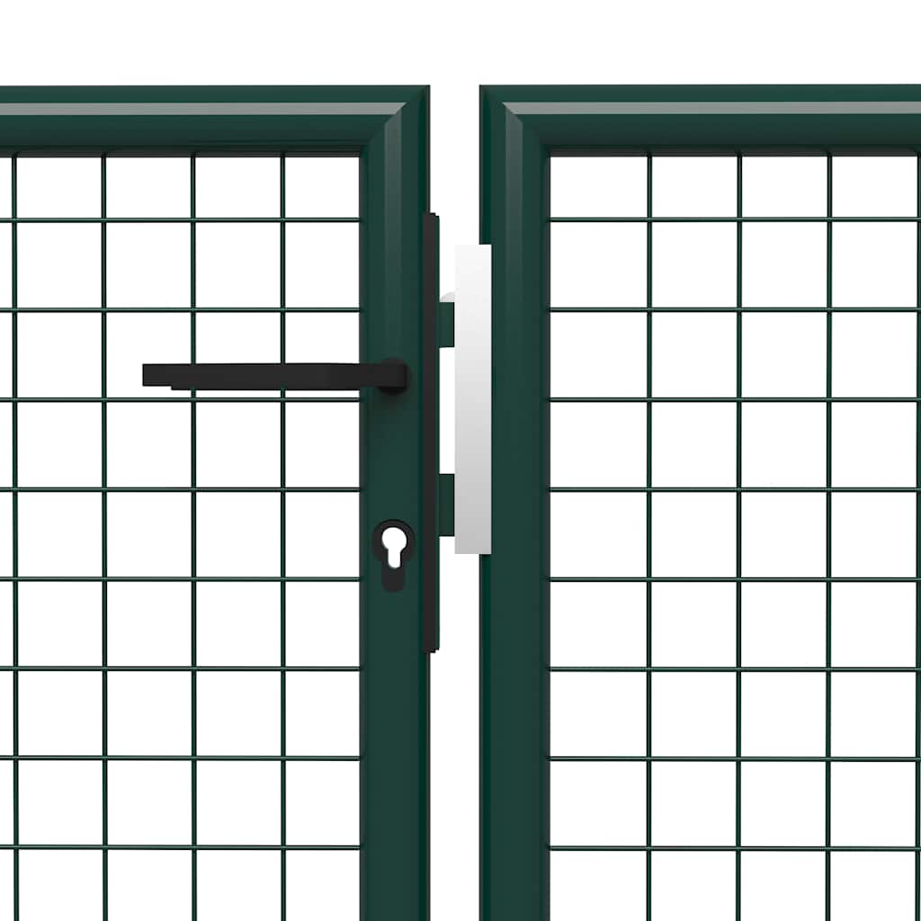 Cancello da Giardino in Acciaio 400x100 cm Verde