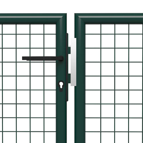 Cancello da Giardino in Acciaio 400x100 cm Verde