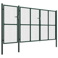 Cancello da Giardino in Acciaio 400x150 cm Verde