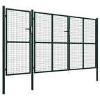 Cancello da Giardino in Acciaio 400x150 cm Verde