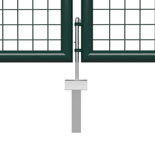 Cancello da Giardino in Acciaio 400x150 cm Verde