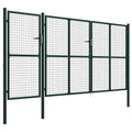 Cancello da Giardino in Acciaio 400x200 cm Verde