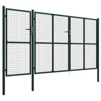 Cancello da Giardino in Acciaio 400x200 cm Verde