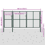 Cancello da Giardino in Acciaio 400x200 cm Verde