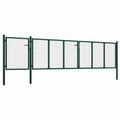 Cancello da Giardino in Acciaio 500x100 cm Verde