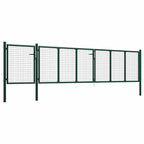 Cancello da Giardino in Acciaio 500x100 cm Verde