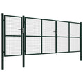 Cancello da Giardino in Acciaio 500x150 cm Verde