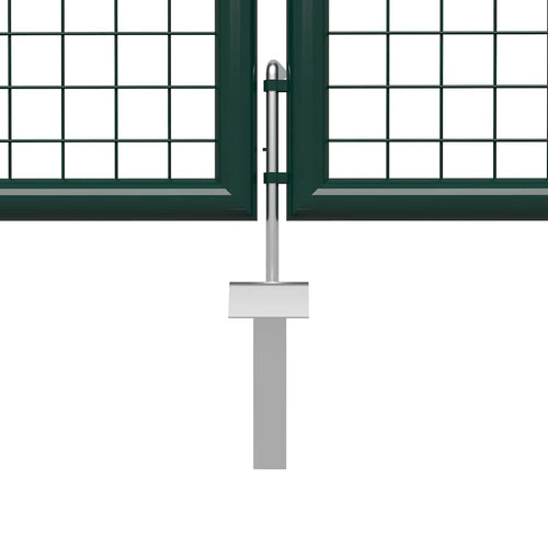 Cancello da Giardino in Acciaio 500x150 cm Verde
