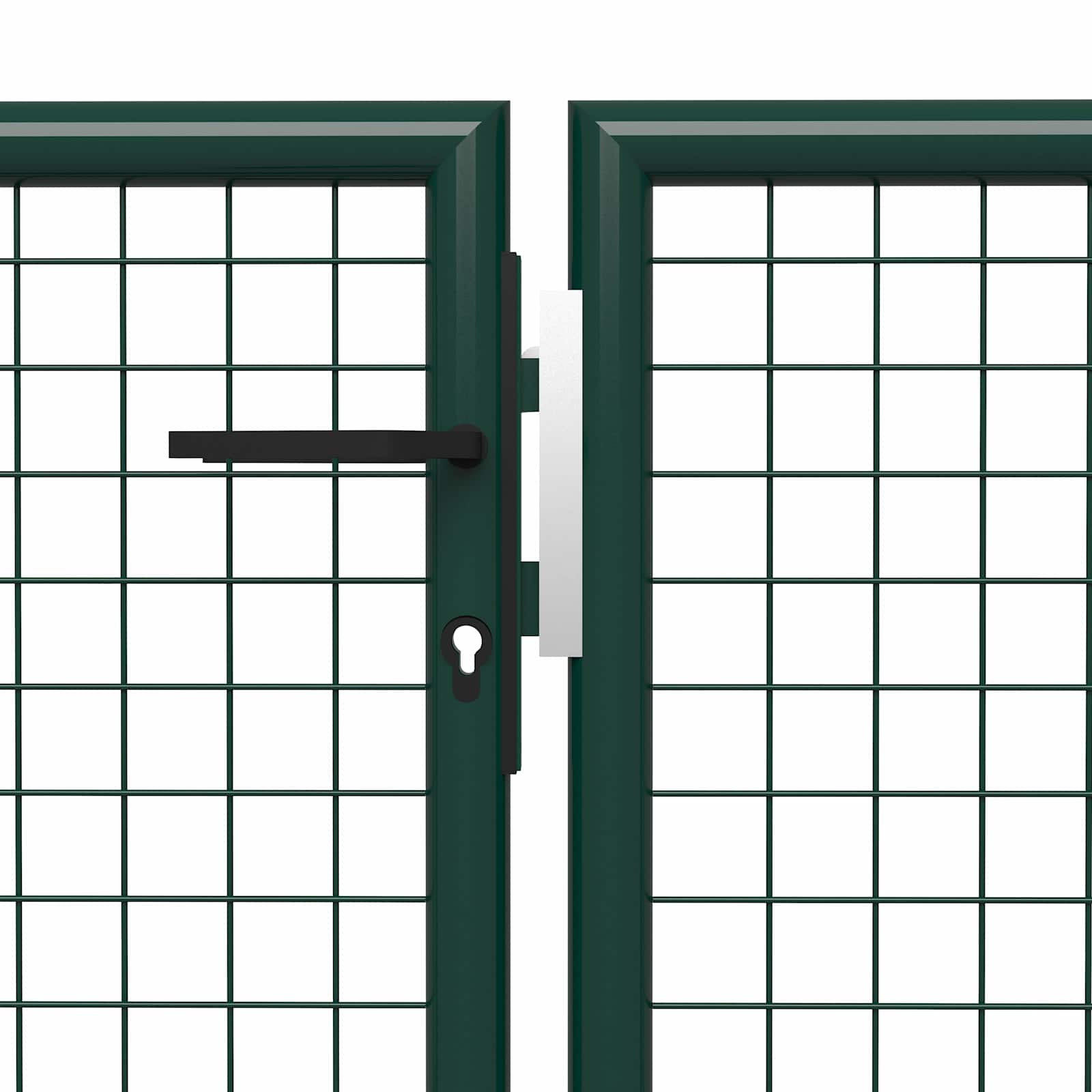 Cancello per recinzione con blocco Verde 175 cm Acciaio