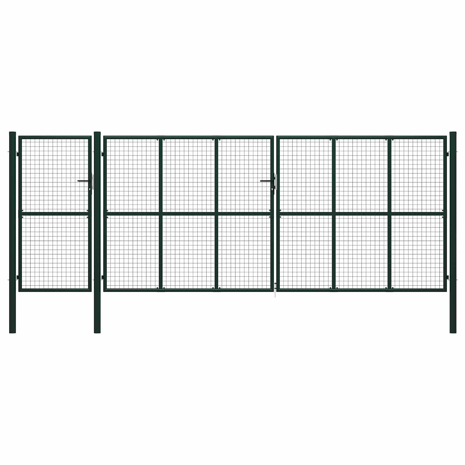Cancello per recinzione con blocco Verde 175 cm Acciaio