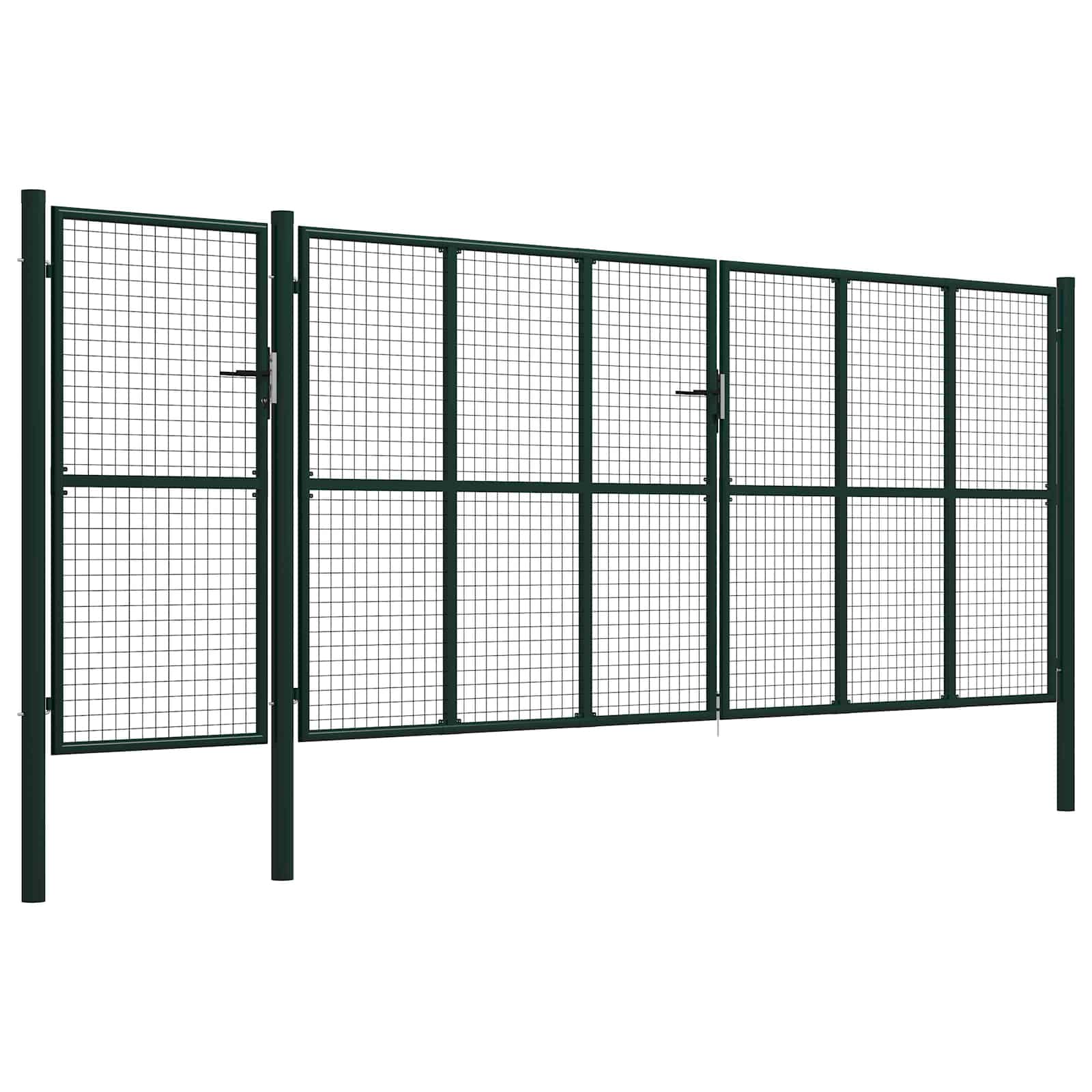 Cancello per recinzione con blocco Verde 175 cm Acciaio
