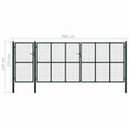 Cancello per recinzione con blocco Verde 175 cm Acciaio