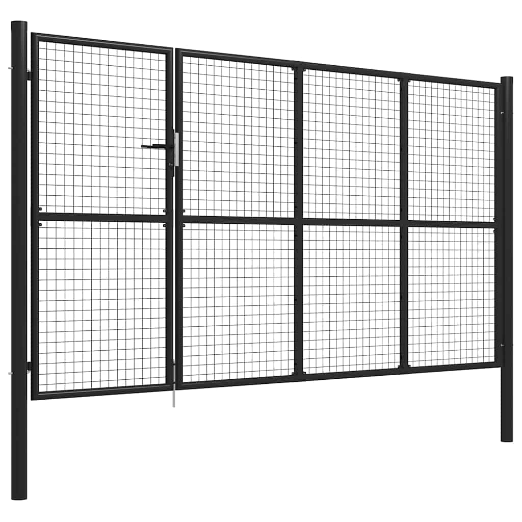 Cancello da Giardino in Acciaio 350x150 cm Antracite