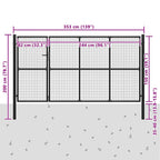 Cancello da Giardino in Acciaio 350x150 cm Antracite