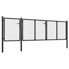 Cancello da Giardino in Acciaio 400x100 cm Antracite