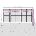 Cancello per Giardino in Acciaio 400x150 cm Antracite